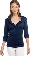 Load image into Gallery viewer, Jersey 3/4 Sleeve Ruffneck Top
