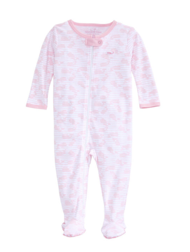 VV Baby Girls Whales Footed One Piece
