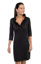 Load image into Gallery viewer, Jersey 3/4 Sleeve Ruffneck Dresses
